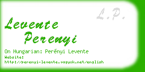levente perenyi business card